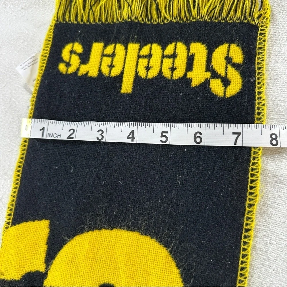 Forever Collectibles Black and Yellow Pittsburg Steelers Scarf 48” Length